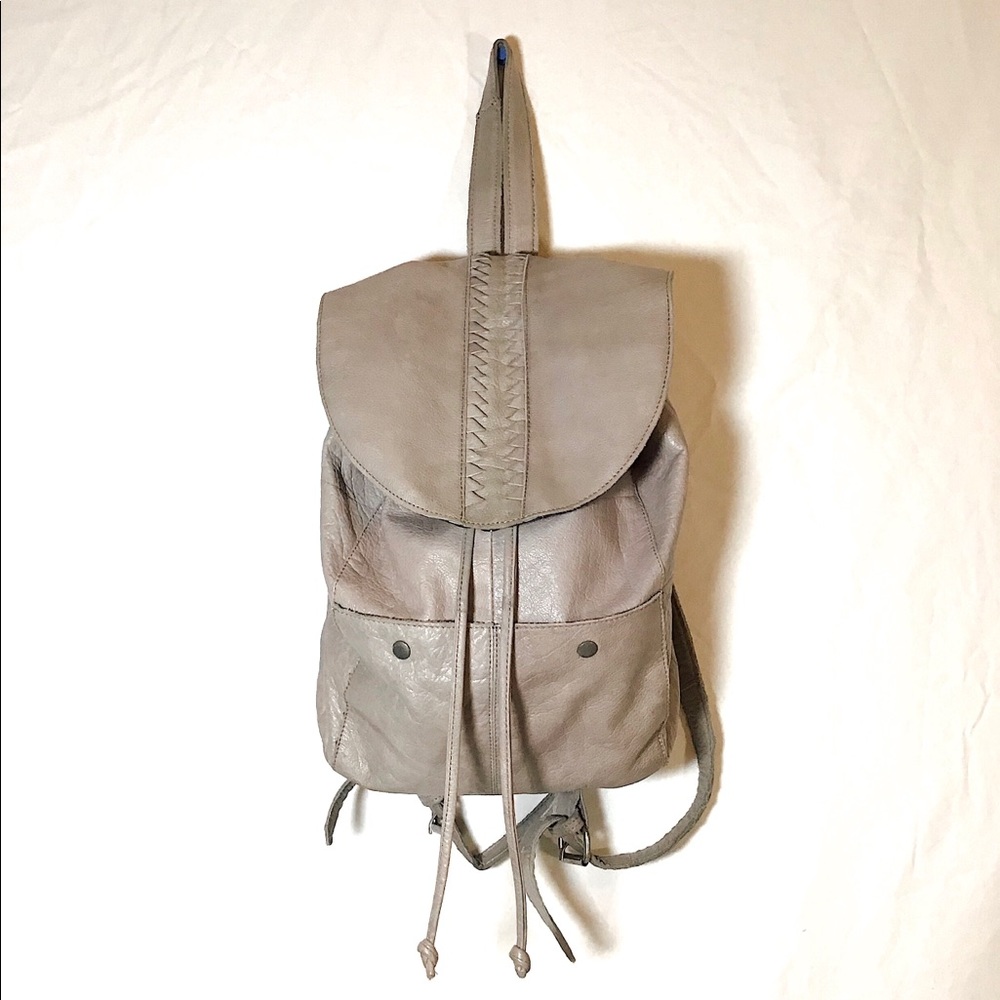 Day & Mood Leather Drawstring Backpack